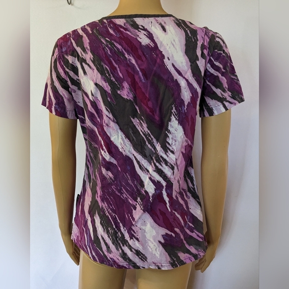 Pre-owned koi Women's V-Neck Top in Purple and Pink, TF - Picture 2 of 4